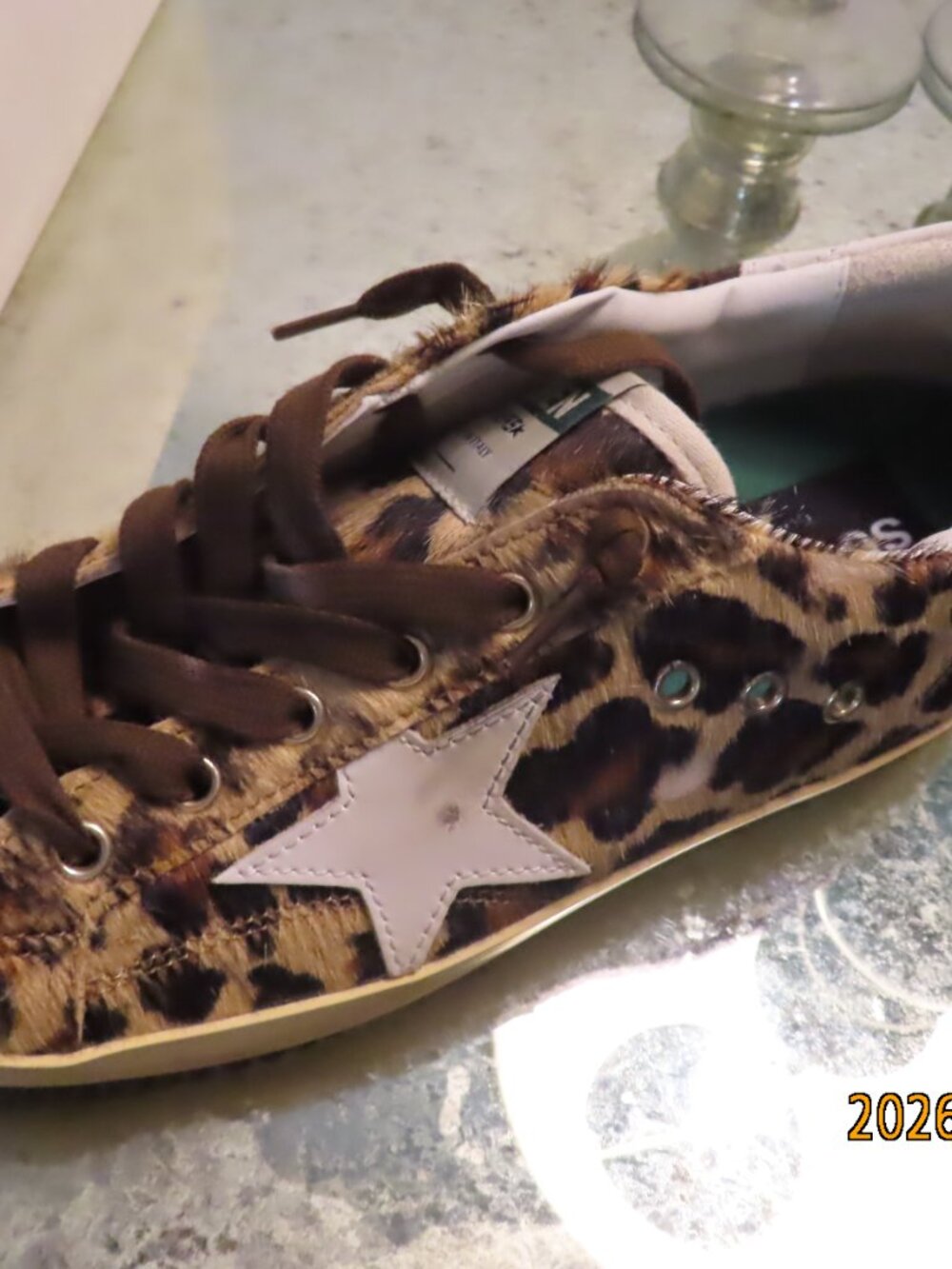 Golden Goose Women’s Super-Star in leopard-print pony skin Size 39 - Picture 5 of 16